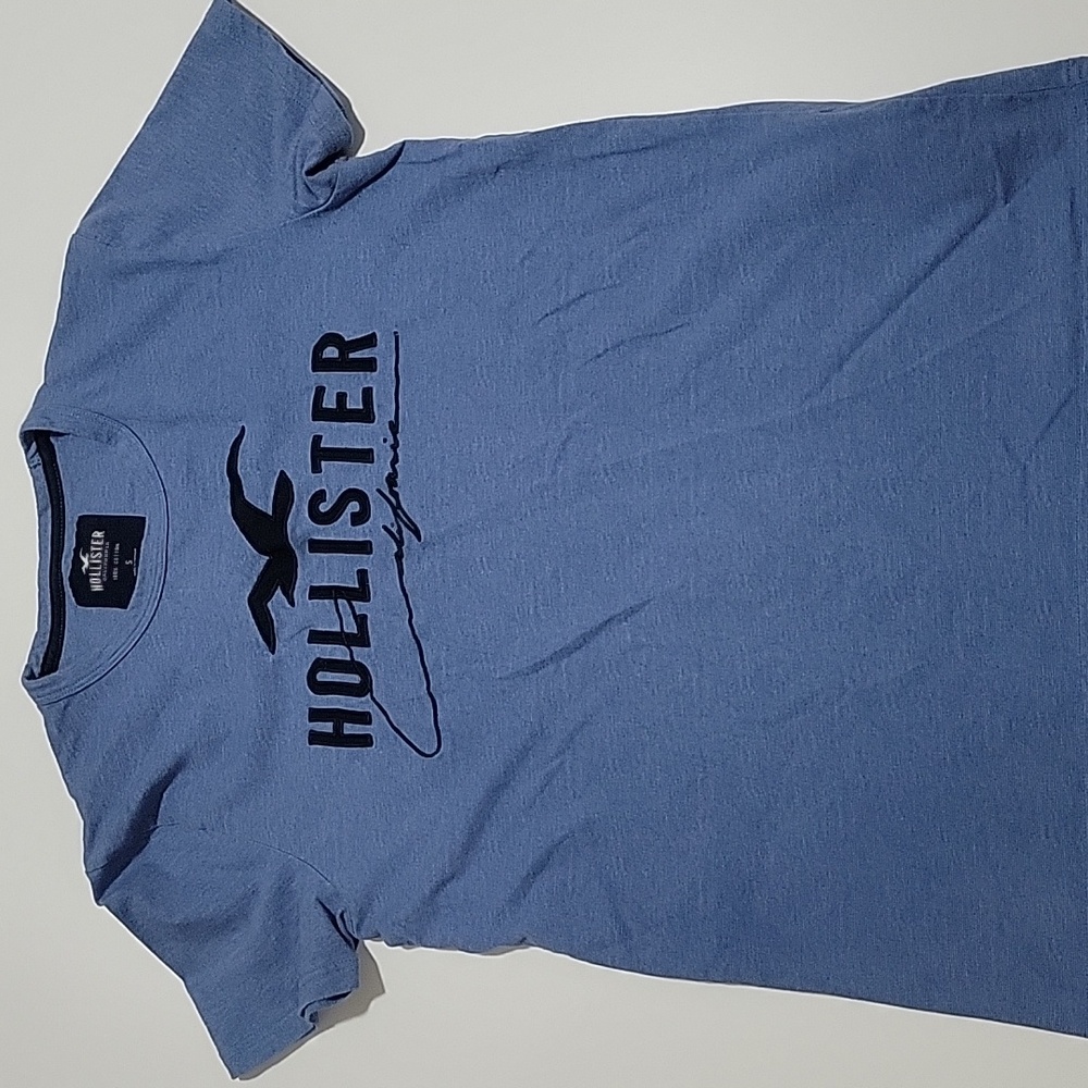 Hollister Blue 100% Cotton short Sleeve T-shirt Sz S